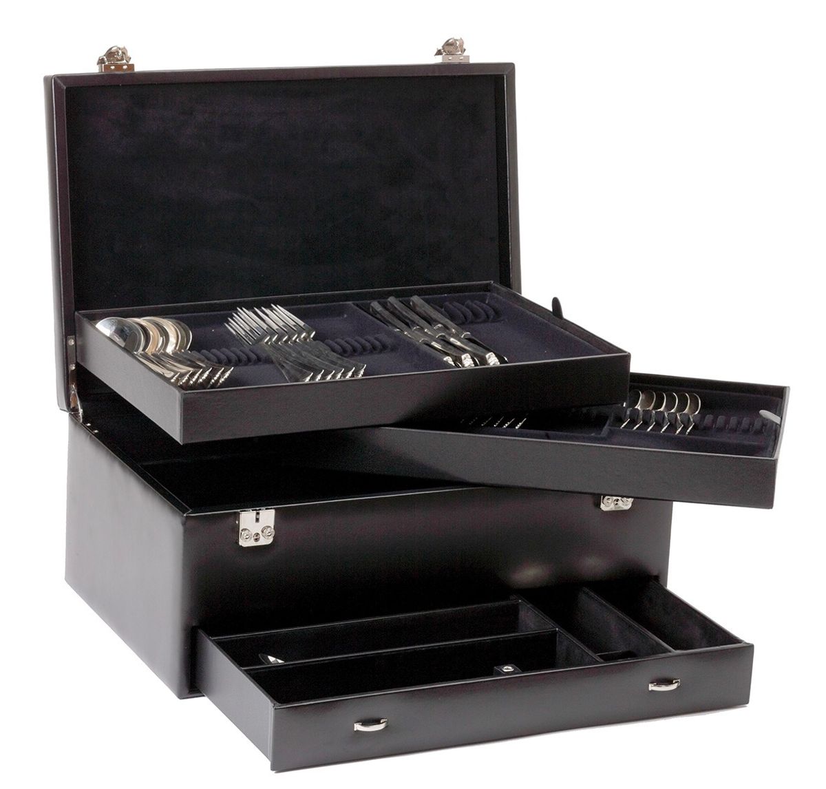 Bestikkskrin for sølvtøy 72 deler med skuff